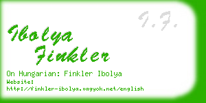 ibolya finkler business card